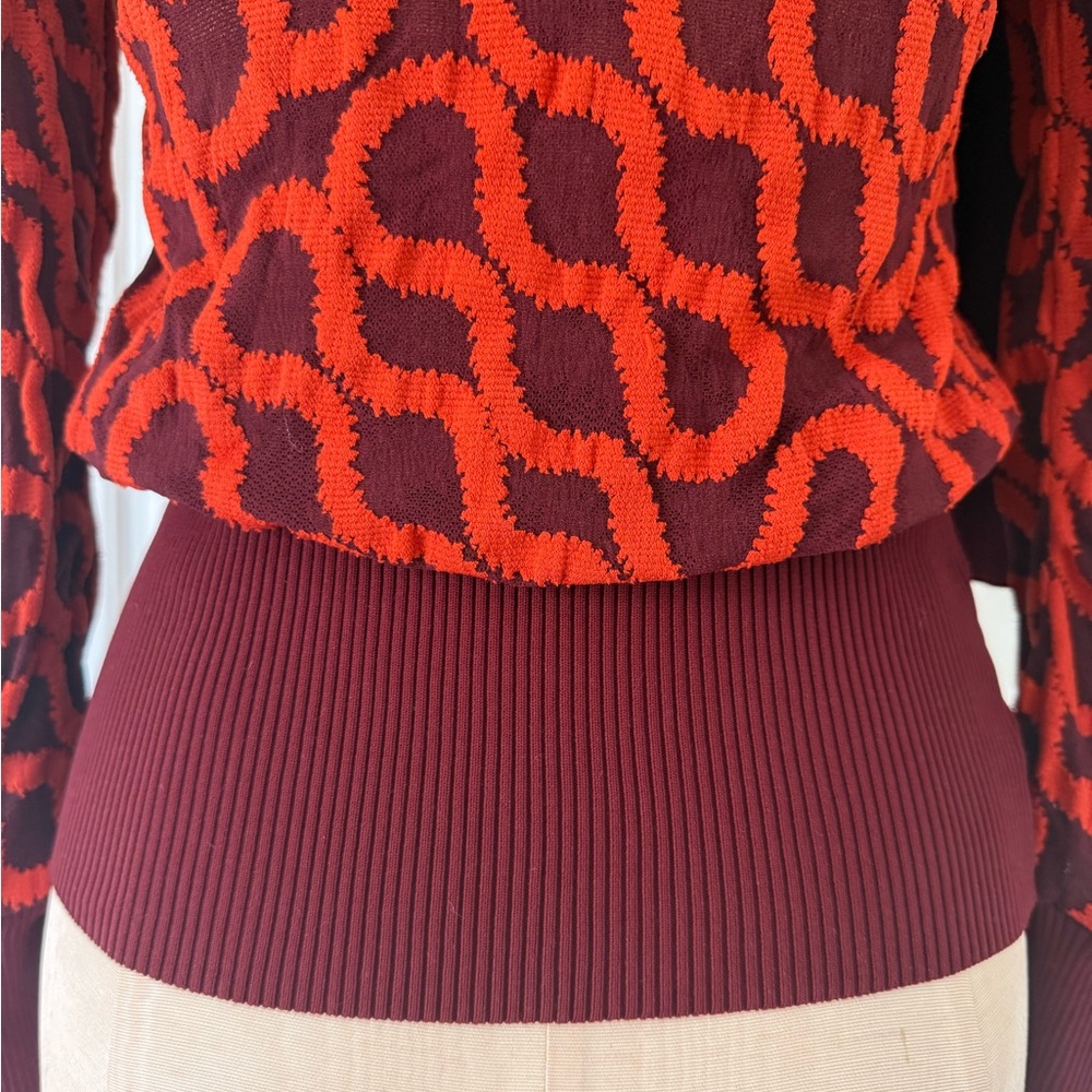 💎RARE VTG 90s Vivienne Westwood x Wolford Squiggles Stretch Top - S - Picture 9 of 16